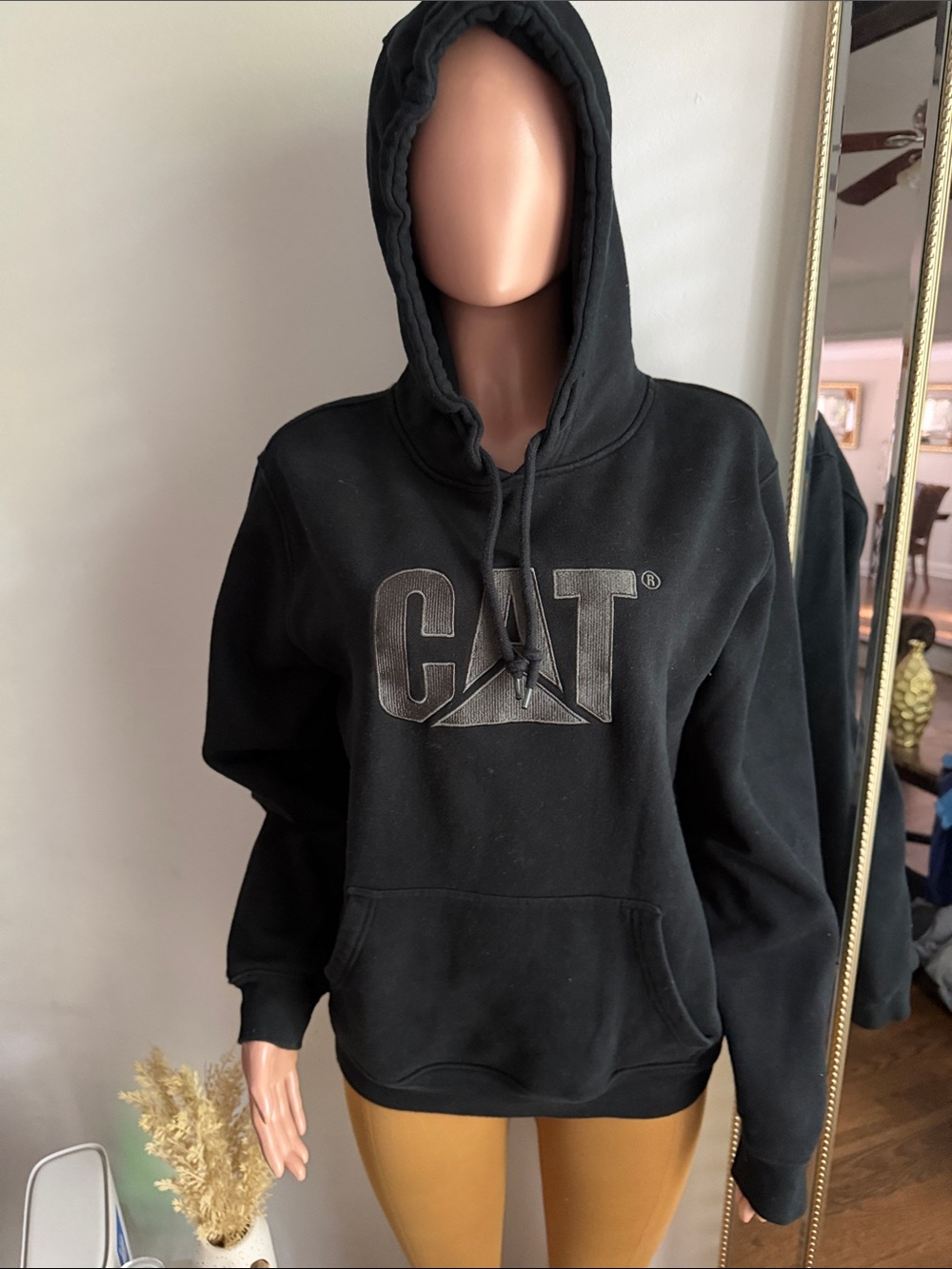 Cat & Jack Black Hoodie with Gray Logo